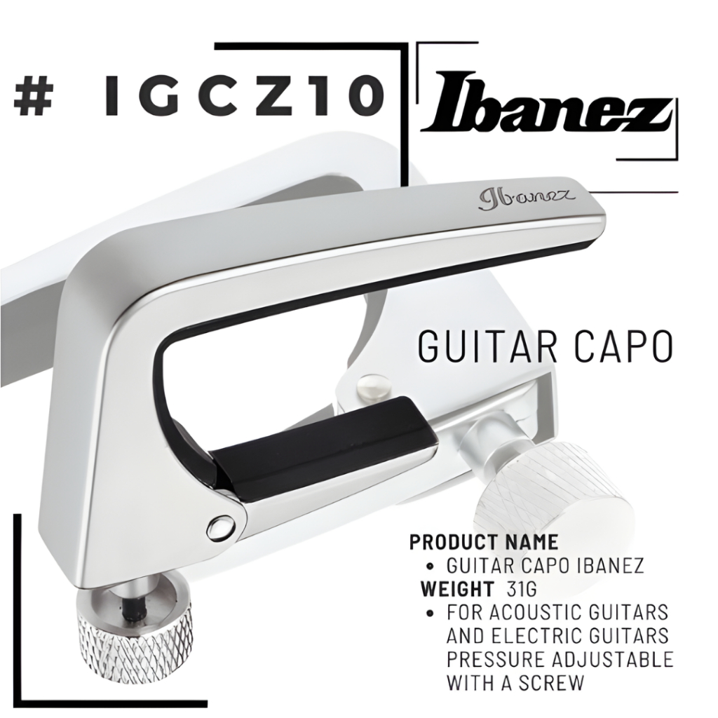 Ibanez Guitar Capo คาโป้สำหรับกีต้าร์โปร่ง และกีต้าร์ไฟฟ้า รุ่น IGCZ10 - Silver