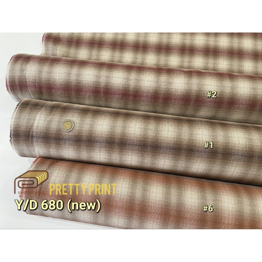 Cotton Yarn Dyed (ผ้าทอ)  Y/D 680 (new) (ขายเป็นหลา)