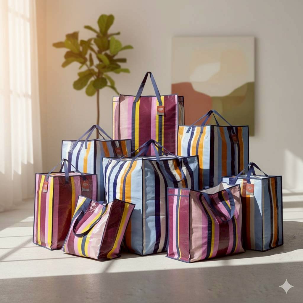 กระเป๋ากระสอบ  ถุงกระสอบ อัพเดท เคลือบเงา คาดก้น หนา เหนียว ทนทาน ถุงกระสอบ