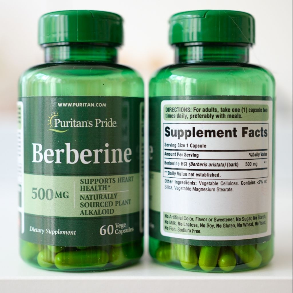 Puritan Berberine 500mg 60 veg Capsules เบอร์บีรีน
