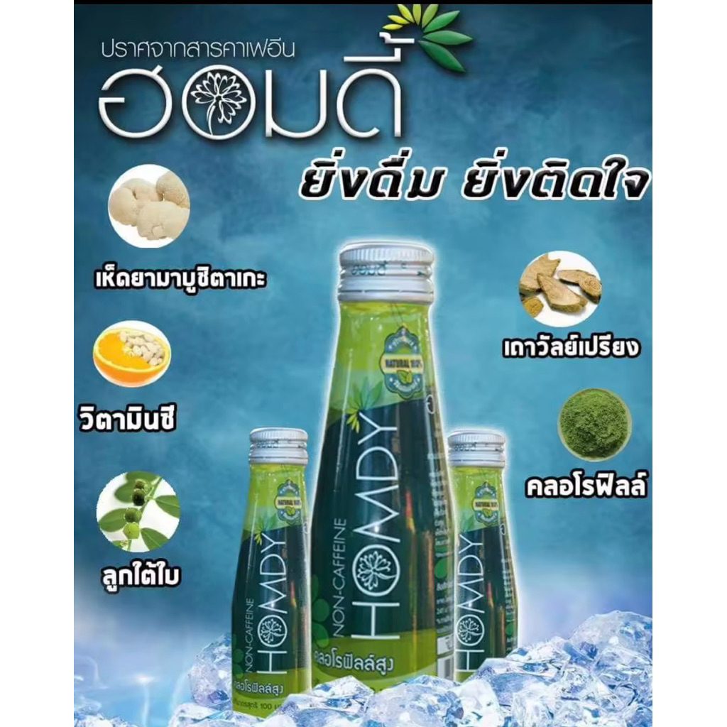 ฮอมดี้เครื่องดื่มสมุนไพรในคลอโรฟิลล์ 12ขวด