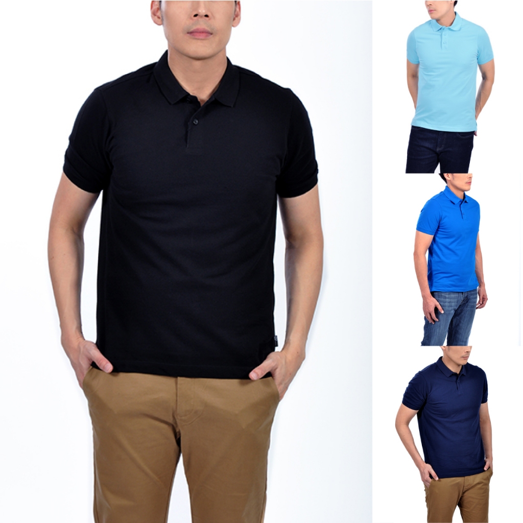 ZENTURY MAX เสื้อโปโลชาย แขนสั้น ผ้าคอตตอนผสมสเปนเด๊กซ์ รุ่น MKP-2012 สีฟ้า, น้ำเงิน , กรมท่า, ดำ