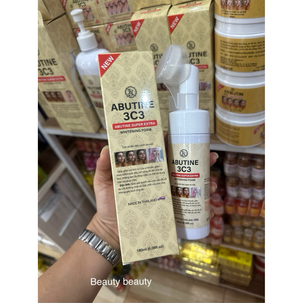 Abutine 3c3 Abutine Super Extra Whitening Foam 180ml. โฟมอาร์บูติน