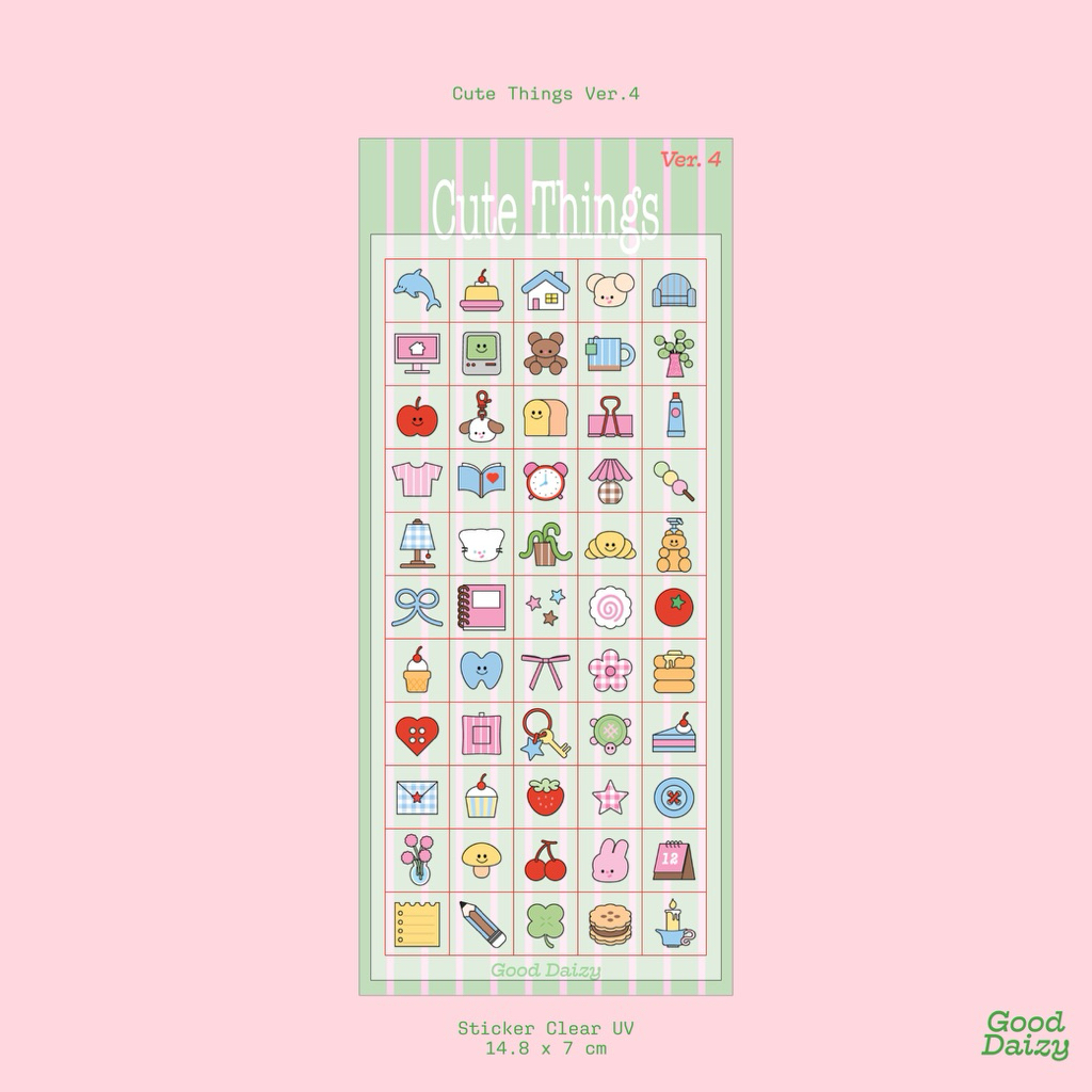 Cute Things Sticker UV clear สติกเกอร์ขอบใส | Good Daizy