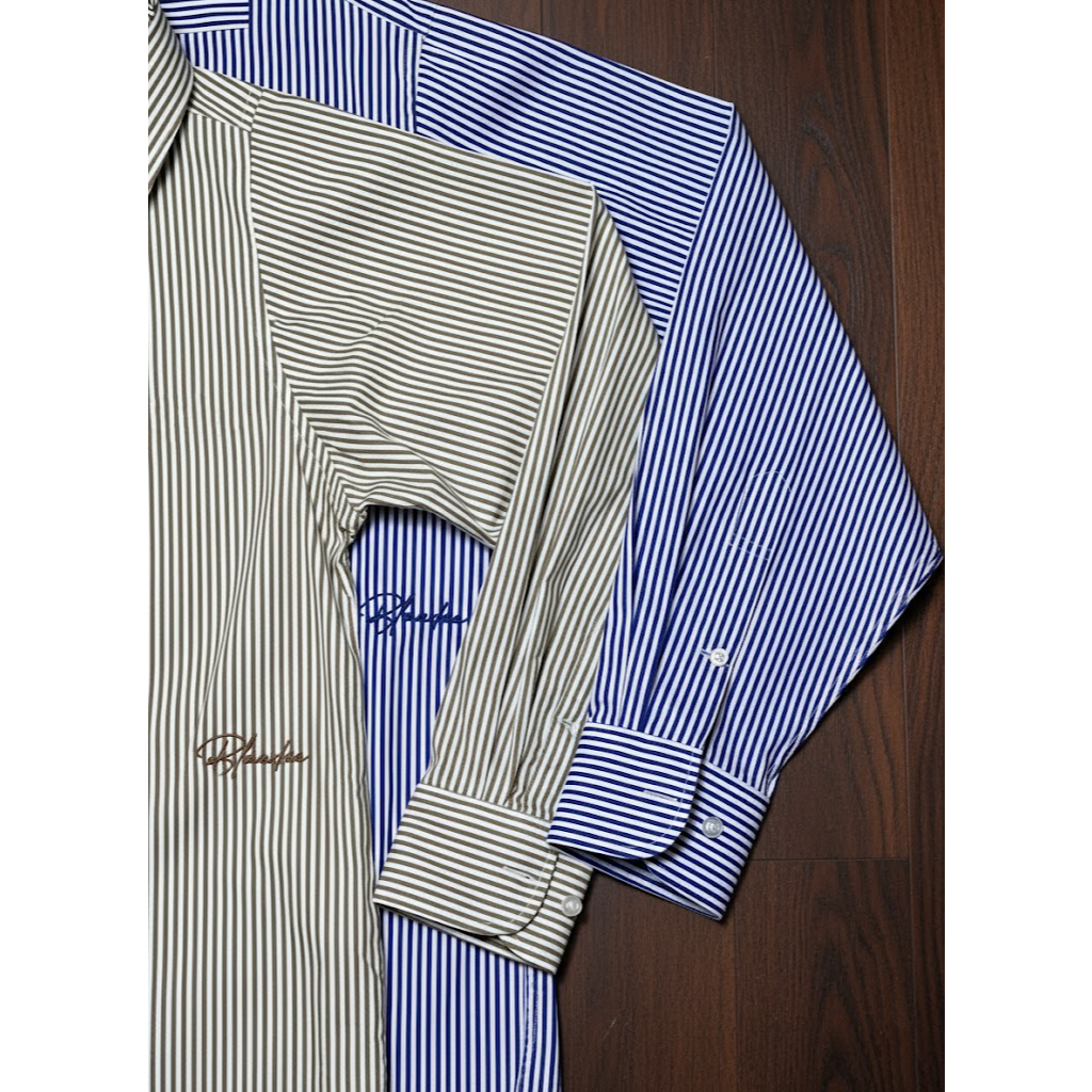 Blondie Oversized Striped Shirt เสื้อเชิ้ตทรงโอเวอร์ไซส์แขนยาวลายริ้ว