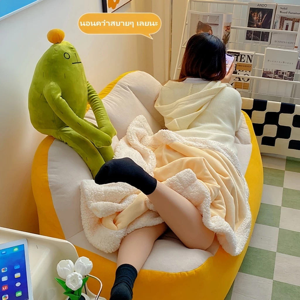 โซฟาเบาะถุงทรายสองที่นั่ง สำหรับห้องนั่งเล่น ห้องนอน ระเบียง thumbnail 9
