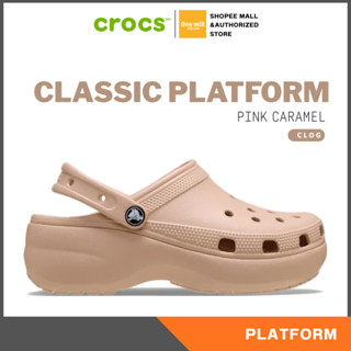 Crocs Woman Classic Platform Clog (Pink Caramel) ฮิตสุด แรงส…