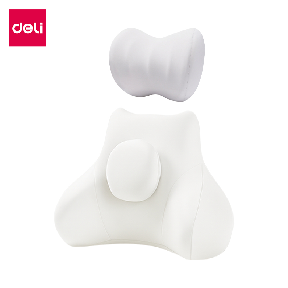 Deli เบาะรองนั่ง หมอนรองคอ บรรเทาอาการปวด รองรับสรีระได้ดี ยืดหยุ่นสูง ใช้ได้ทุกที่ทุกเวลา Headrest