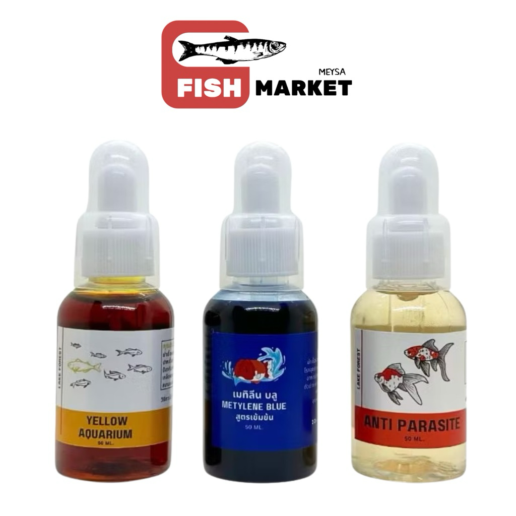 สามสหาย ช่วยได้ทุกปัญหาที่เกิดกับปลา มาครบทั้ง 3 แบบ เมทาลีน, Yellow Aquarium, Anti parasite