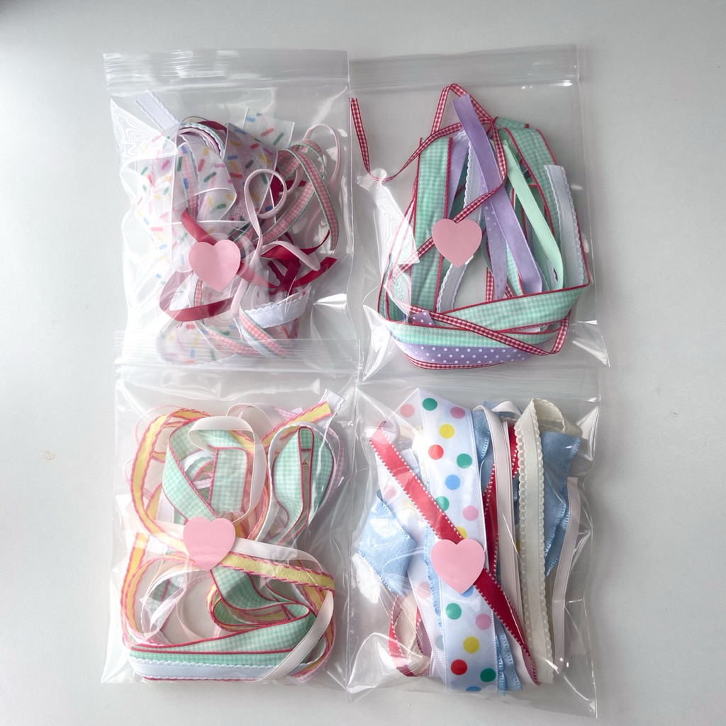 ♡  พร้อมส่ง | (5x1 หลา) Mix Ribbon รวมโบว์ ริบบิ้น คละแบบ