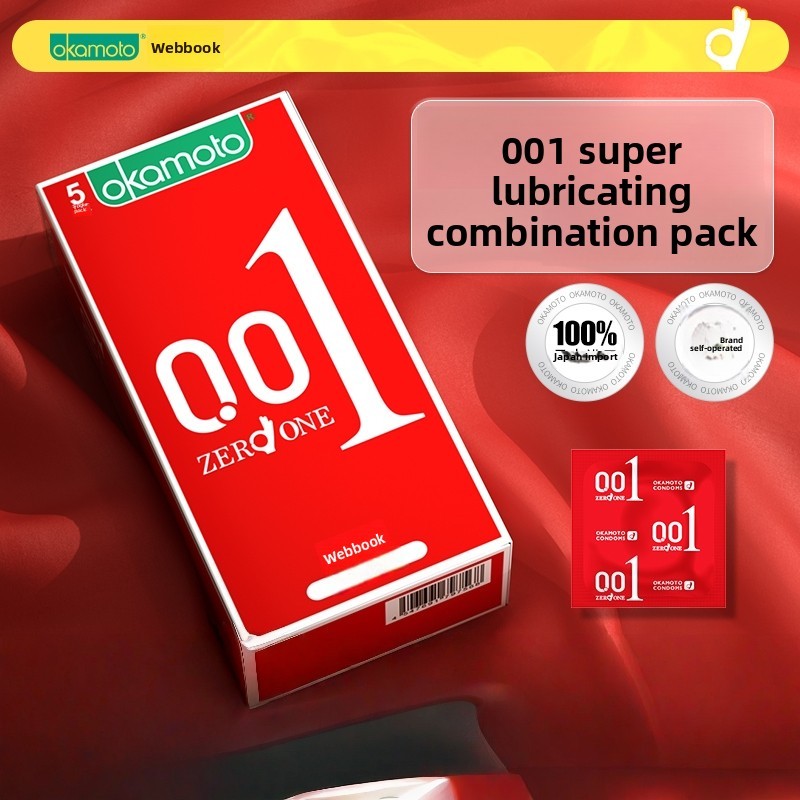 Okamoto 001 Super-lubricated Condom - Ultra-thin Naked Long-lasting Condom for men