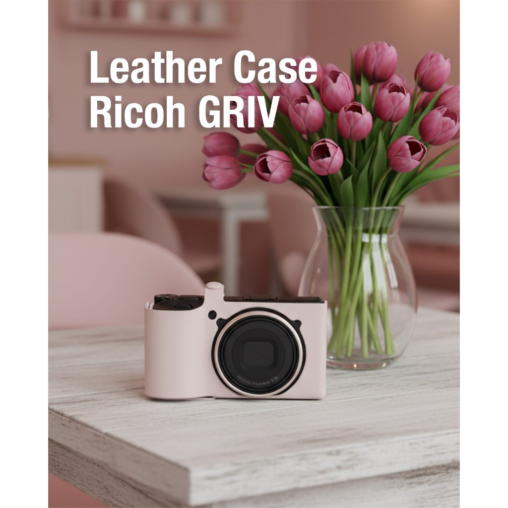 เคสหนัง Ricoh GRIV GR4 HDF สีชมพู จาก Cam-in x Larry Gadget Leather Case