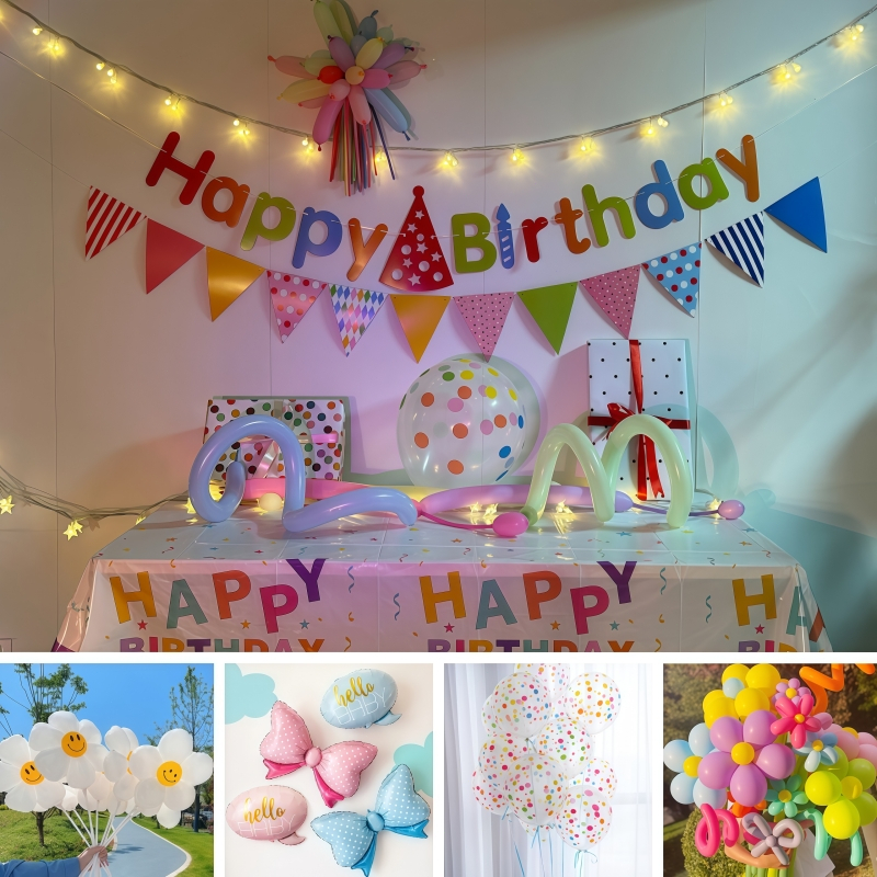 (ส่งเร็วจากกรุงเทพ) ธงวันเกิด ธงราววันเกิด ธงราว ธง happy birthday bannerแบนเนอร์