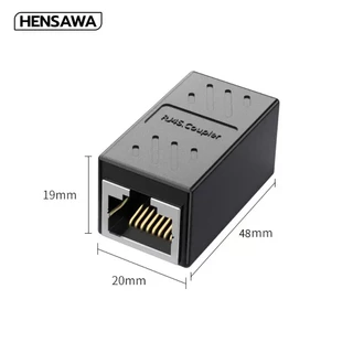 HENSAWA รุ่น PC123 ตัวต่อแลน RJ45 FEMALE TO FEMALE CAT5 CAT6 NETWORK ETHERNET LAN COUPLER