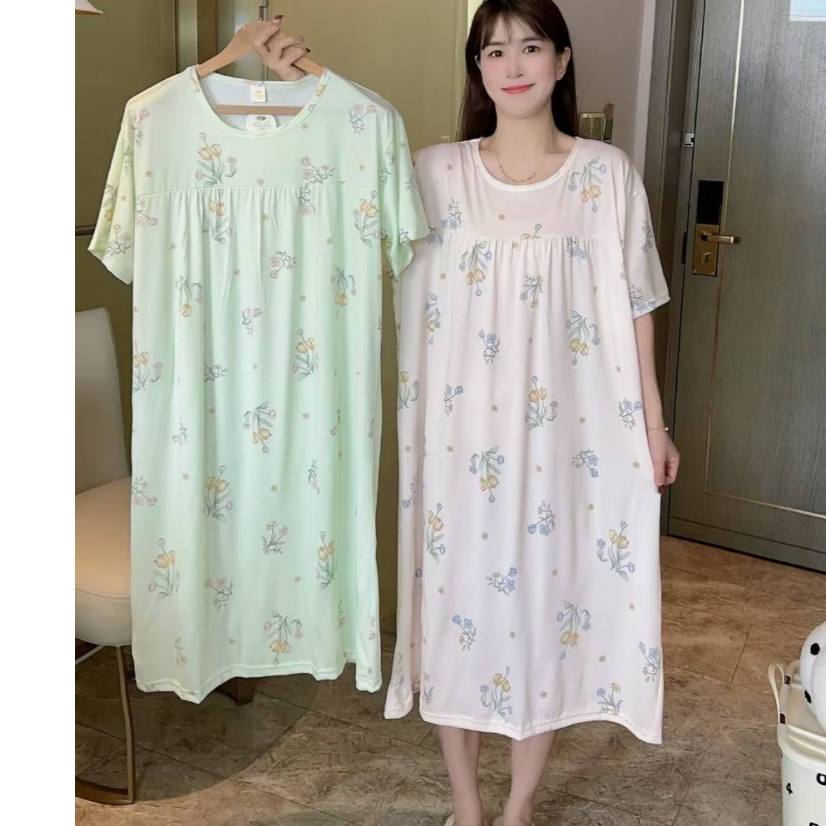 ชุดนอน ชุดนอนกระโปรง ไซส์ใหญ่ 6XL อก 52 นิ้ว