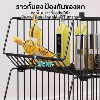 BN ชั้นวางของในห้องครัว วเป็นโครงเหล็ก ถอดได้ พร้อมล้อเลื่อน เก็บผักผลไม้ขนม มีให้เลือก 2แบบ มีล้อ/ไม่มีล้อ