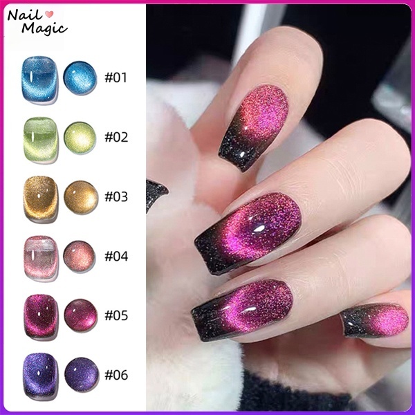 Nail.Magic สีเจล ทาเล็บแคทอาย สีทาเล็บเจล ยาทาเล็บใหม่ ตาแมวแฟนตาซีสี 6 สี พร้อมส่งจากไทย