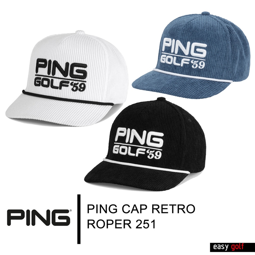 PING CAP RETRO ROPER 251 PING CAP MEN หมวกกอล์ฟ หมวกกีฬาผู้ชาย