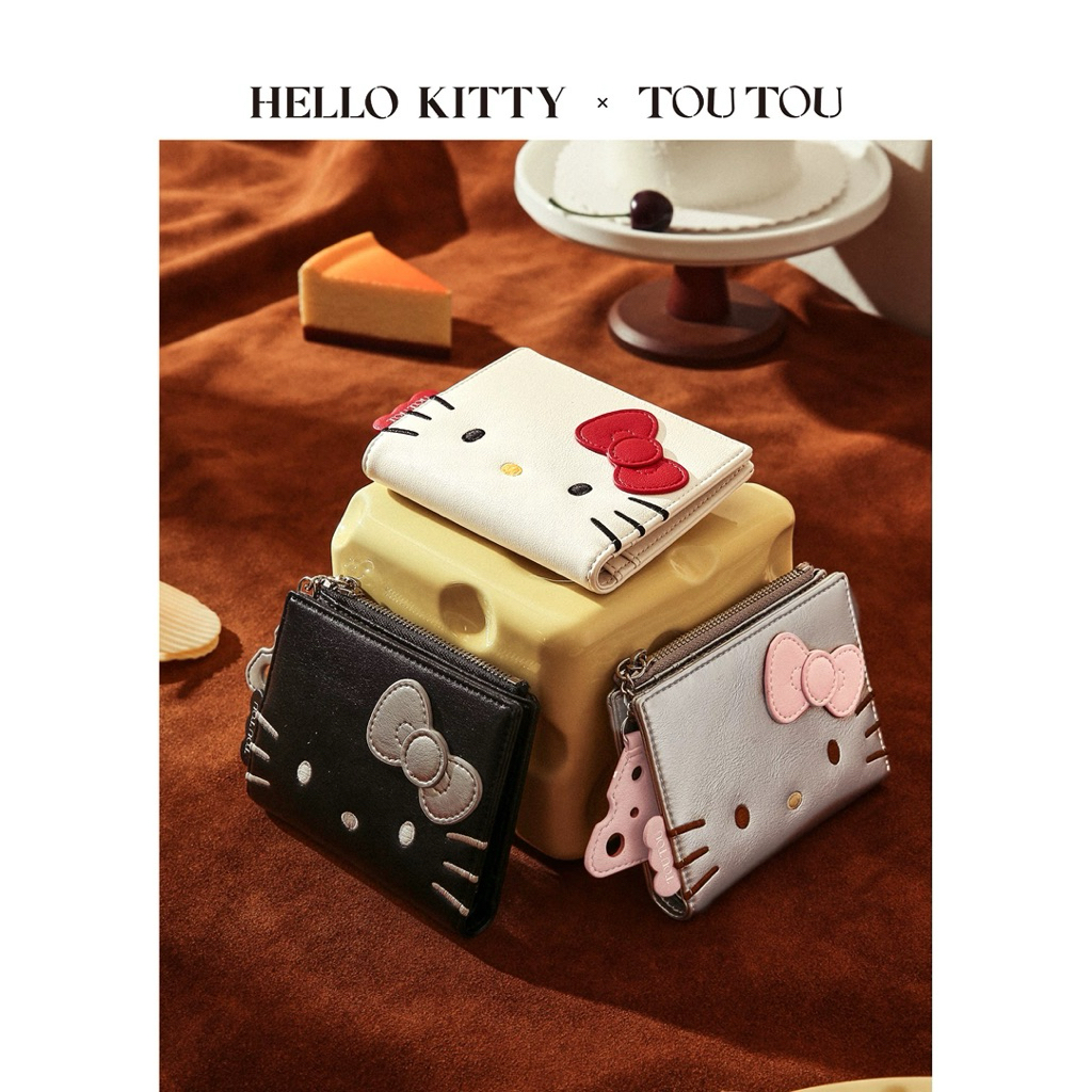 (พร้อมส่งในไทย/กทม.ส่งด่วน🛵) กระเป๋าสตางค์ HELLO KITTY X TOU TOU