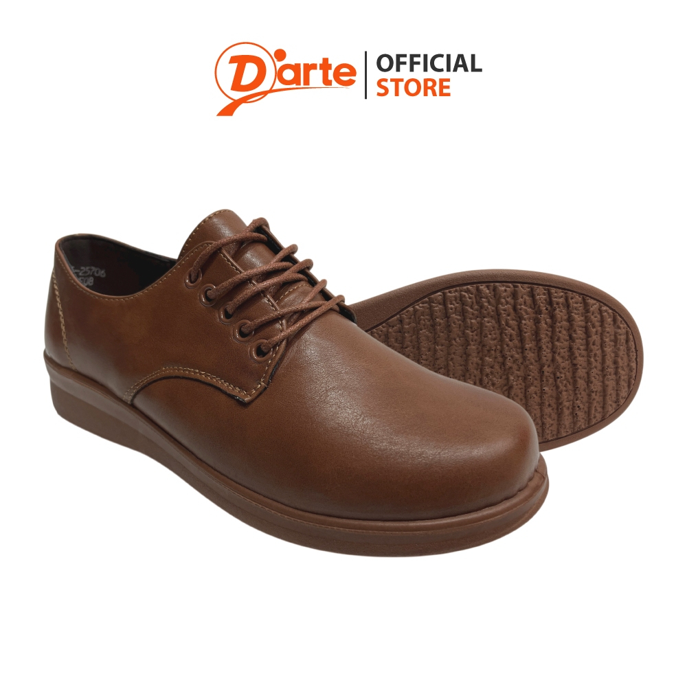 D'arte (ดาร์เต้) รองเท้าลูกเสือผู้หญิง รองเท้าหนัง สีน้ำตาล รุ่น D55-25706 (แนะนำให้เพิ่มไซส์ จากปกติ 1 ไซส์)