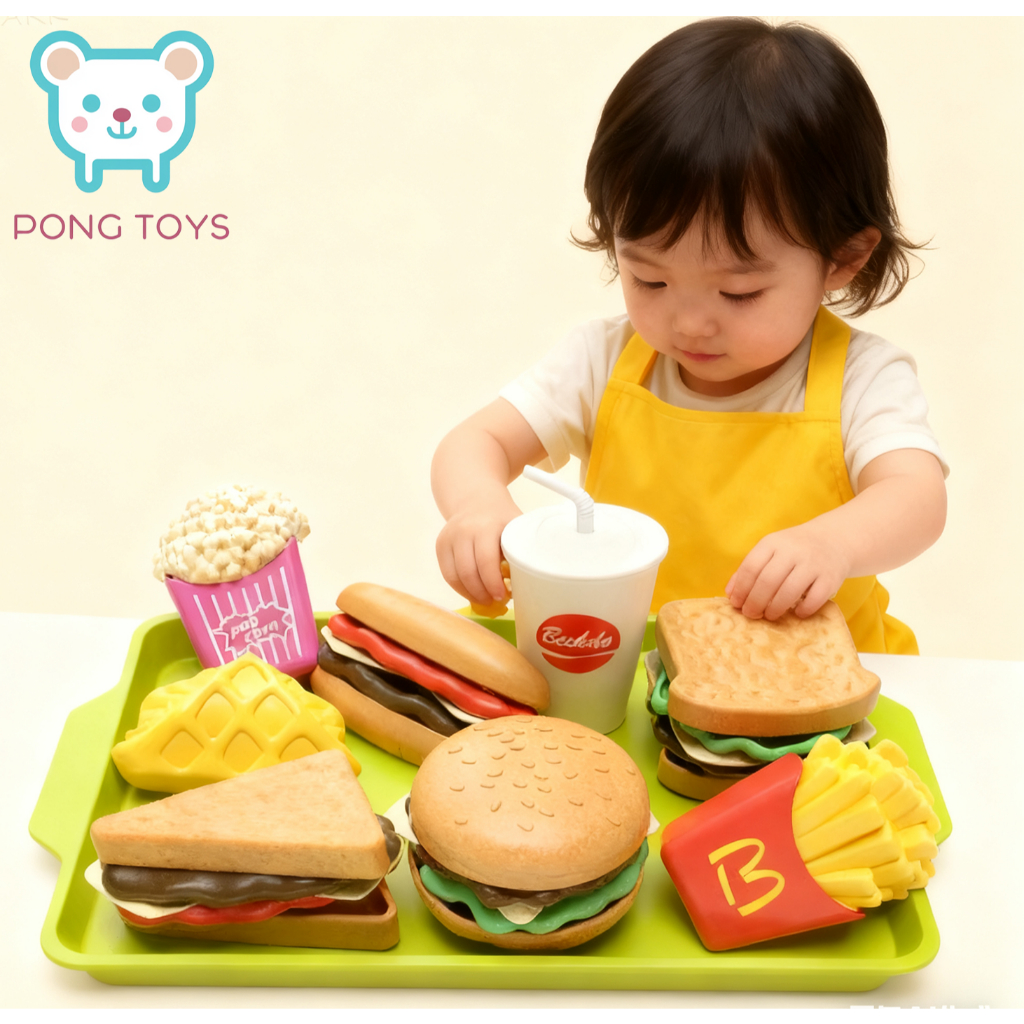 🍔🍟🥤Kids Burger  Cooking Playset  มินิเกมจําลองอาหารครัวของเล่นเด็ก