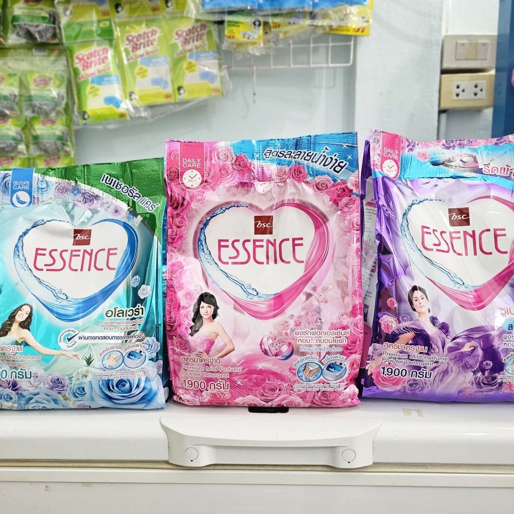 ใหม่ ผงซักฟอกเอสเซ้นซ์ Essence ขนาด 1,900 กรัม ถุงใหญ่ สะใจ - 1ถุง