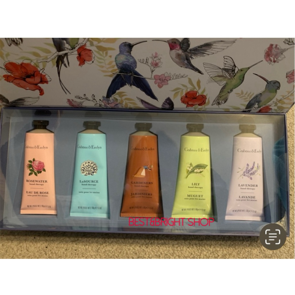 พร้อมส่ง ยกเซ็ต ครีมทามือ Crabtree Evelyn hand therapy แท้100% ขนาด100กรัม มี 5 กลิ่น