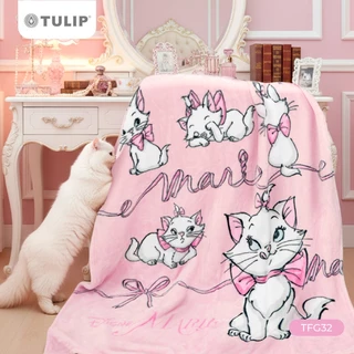 Tulip Fleece ผ้าห่มฟลีซ Disney Marie ลายแมวมารี สีชมพู TFG32 ลิขสิทธิ์แท้ ผ้าห่มขนแกะเทียม นุ่ม อุ่น น้ำหนักเบา