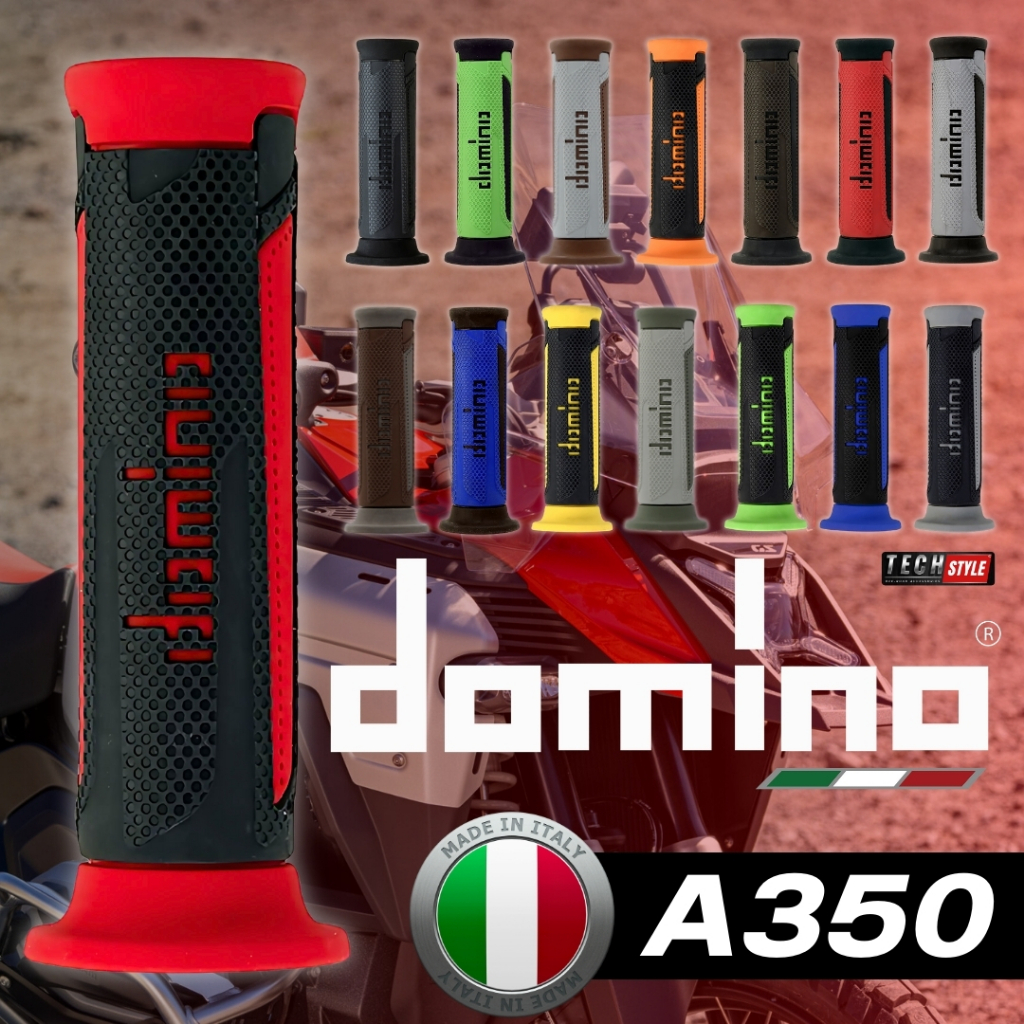 ปลอกแฮนด์ Domino แท้ รุ่น A350 TOURING MADE IN ITALYสำหรับการขับขี่ทางไกล นุ่มกระชับ หนึบแน่น ทนทานท