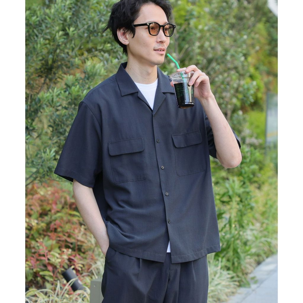 GLOBAL WORK เสื้อเชิ้ตผู้ชาย แห้งไว สัมผัสเย็น Refreshing DRY Touch Shirt