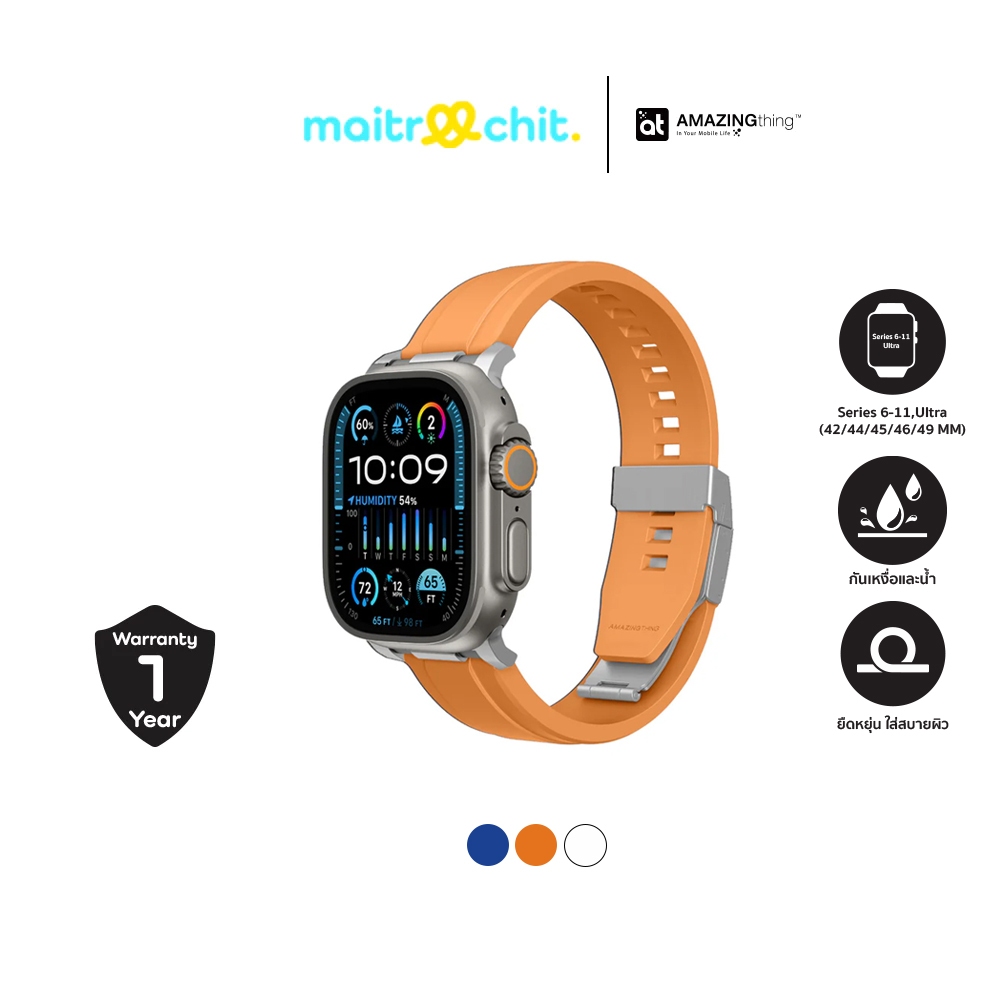 AMAZINGthing รุ่น Titan Chrono สายสำหรับ Apple Watch Series 6/7/8/9/10/11/SE/Ultra (42/44/45/46/49 MM)