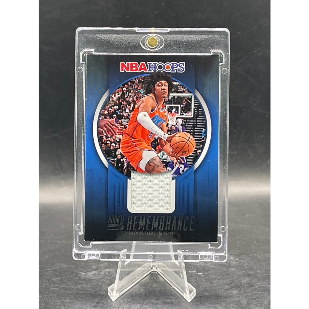 **RAW MINT (9/10) Jalen Williams 2023-24 Panini Hoops Basketball Rookie Remembrance Relic Jersey Car