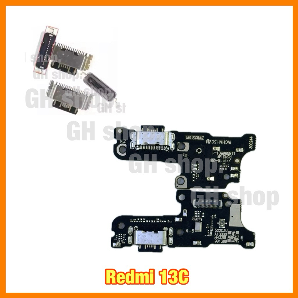 แพรชาร์จ, ตูดชาร์จเปล่า redmi13C แผงชุดชาร์จ ก้นชาร์จ หัวชาร์จ
