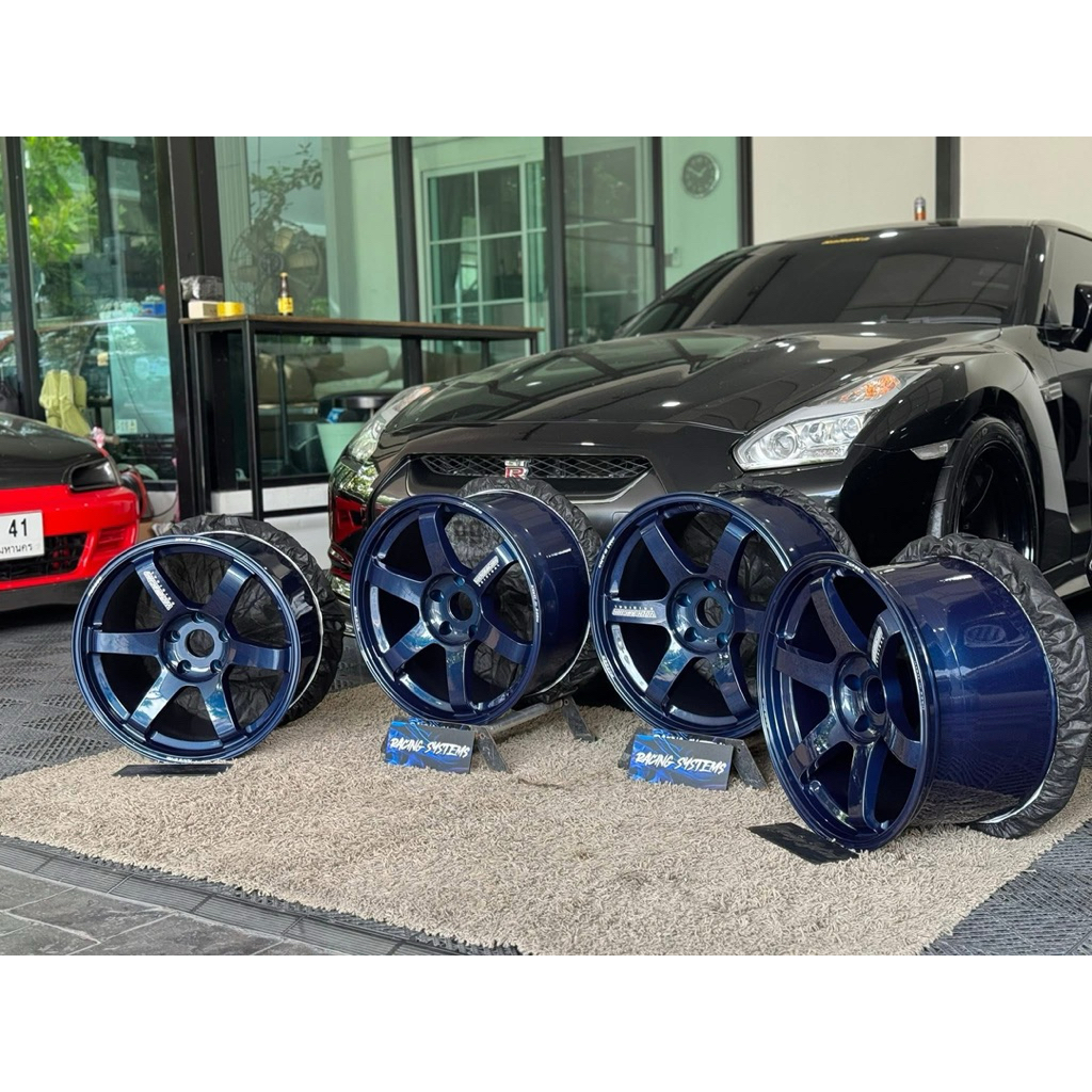 ล้อ TE37 Saga ขอบ18“ สี Blue Limited ล้อสั่งตัด (งานRCS) เลือก Pcd.รูได้ 5รู108-120