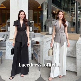 Shimmer ● พร้อมส่ง // ชุดเซ็ตเสื้อทรงสูท+กางเกงขาบานยาว