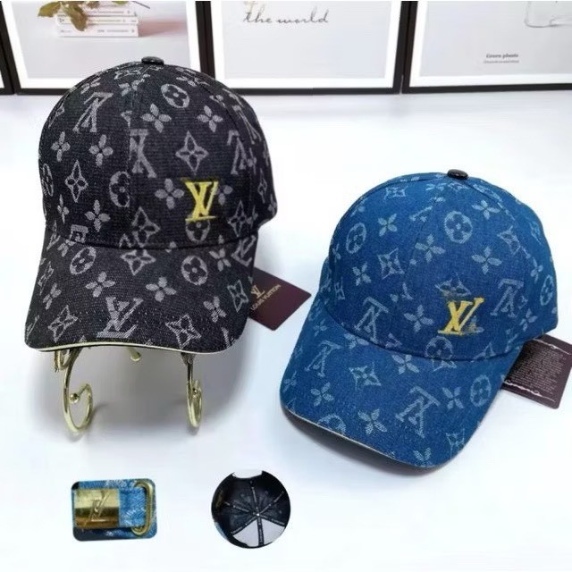หมวกแก๊ป หมวกหลุยส์ งานปัก สไตล์ฟชั่น พร้อมป้าย ใส่กันแดด คุณภาพดี Cap Fashion