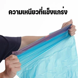 ถุงขยะแบบพกพาหนึ่งแพ็ค 5 ม้วนสีถุงขยะสุ่มดึงเชือกถุงขยะหนึ่งม้วน 15 ความเหนียวที่ดี