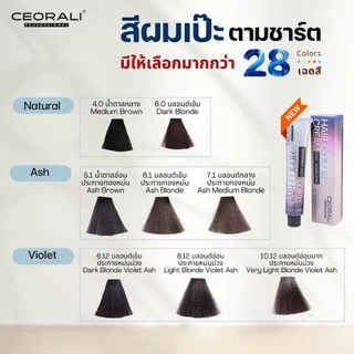 สีย้อมผมเซรารี่ CEORALI HAIR COLOR CREAM LOW AMMONIA ไร้กลิ่นฉุน แอมโมเนียต่ำ