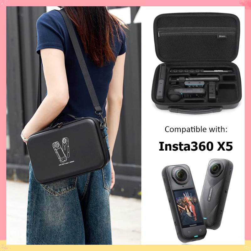 อุปกรณ์ป้องกัน Insta360 X5 กระเป๋าเก็บถ่ายภาพ Insta360 X4 แบบพกพา ทนแรงสั่นสะเทือน กระเป๋าเดินทาง thumbnail 3