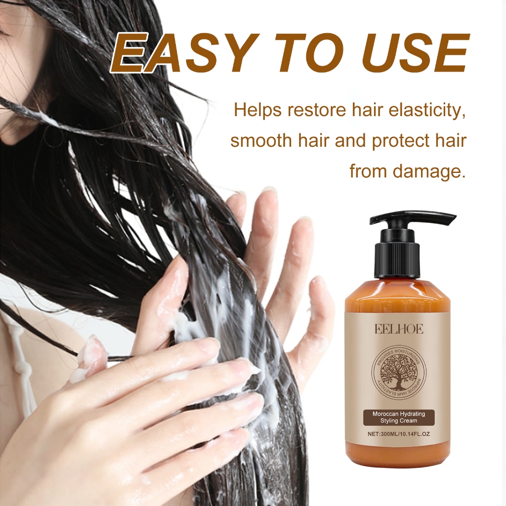 EELHOE ครีมจับลอนผม เซรั่ม จับลอนผม ให้ทำผมลอนสวย เงางาม และนุ่ม อย่างเป็นธรรมชาติ ปกป้องความร้อนจากการหน - รูปที่ 4