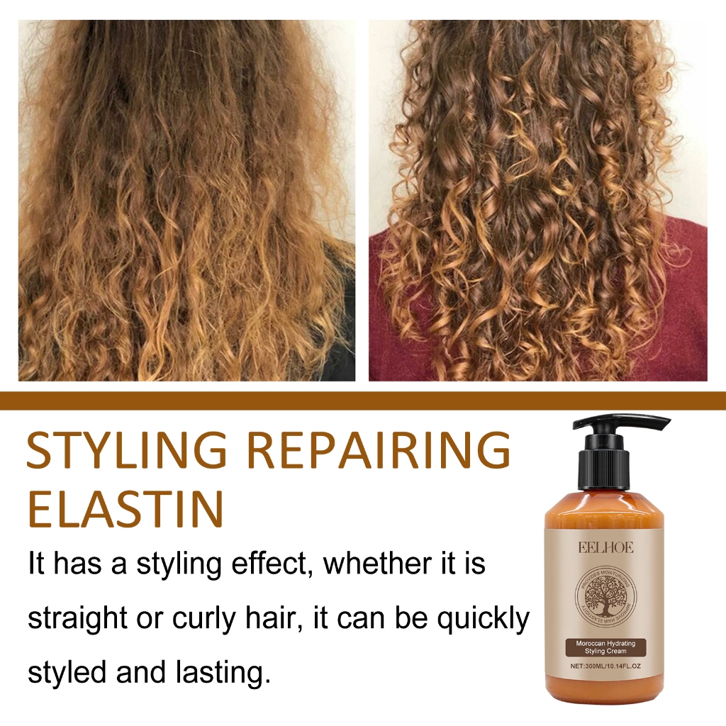 EELHOE ครีมจับลอนผม เซรั่ม จับลอนผม ให้ทำผมลอนสวย เงางาม และนุ่ม อย่างเป็นธรรมชาติ ปกป้องความร้อนจากการหน - รูปที่ 5