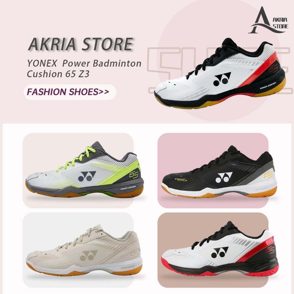 (รับหิ้วของจากเกาหลี ) รรองเท้าลำลองแฟชั่น ทันสมัยหลากหลาย YONEX Power Badminton Cushion 65 Z3 SHB65