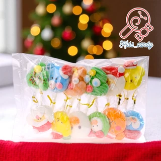 ขนมมาร์ชเมลโลว์เสียบไม้ Christmas คละลาย (X'Mas) 12ชิ้น/แพค