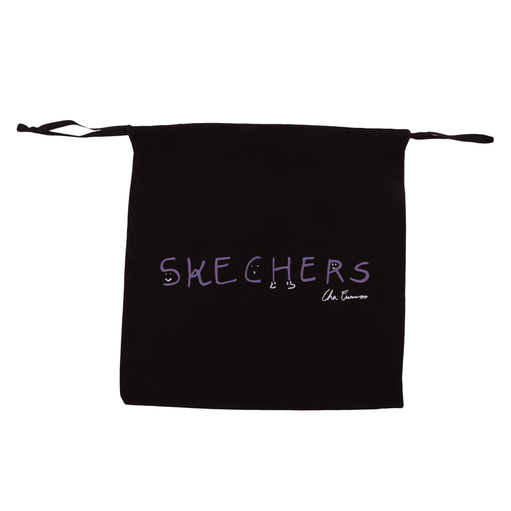 ถุงผ้าหูรูด skecher x Cha Eunwoo พร้อมส่ง