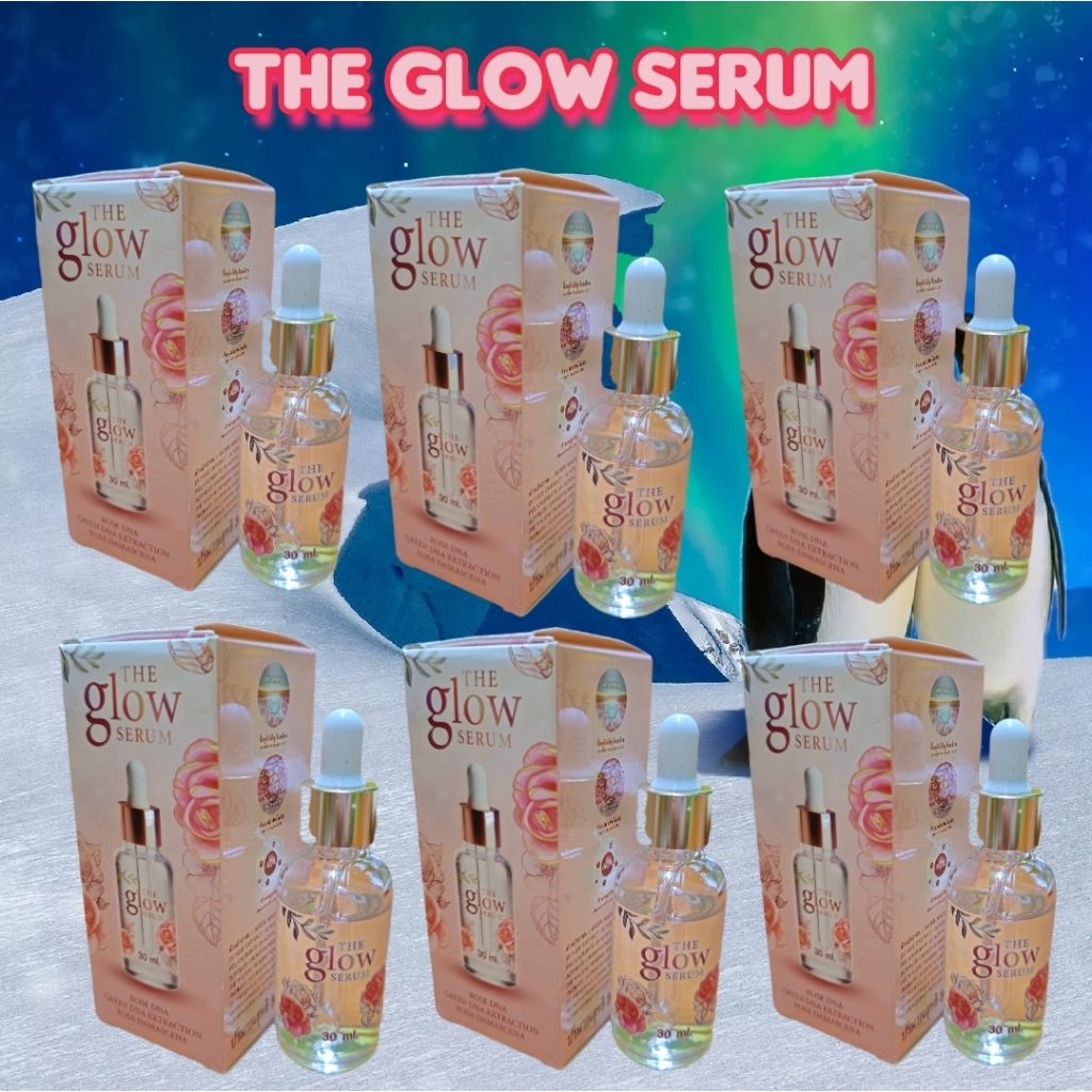 6 กล่อง เซรั่ม เดอะ โกลว์ บำรุงผิว ดีเอ็นเอ ดอกกุหลาบ The glow DNA rose anti aging freckle melasma face care 30ml
