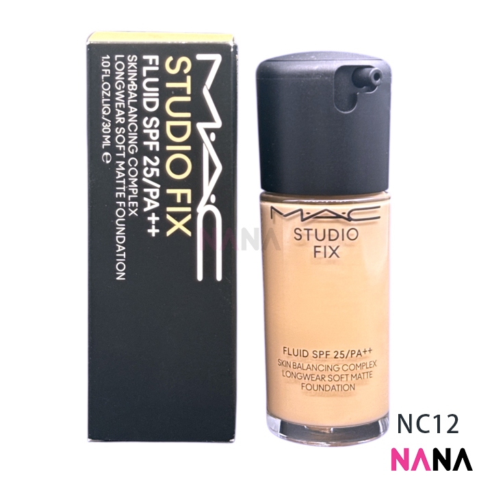 MAC Studio Fix Fluid SPF25/pa++ Foundation Skin Balancing Complex NC12 30ml