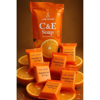 ราคาต่อ1ก้อนLAB SOAP สบู่ส้มสด วิตามินซีแอนด์อีสบู่ผิวหน้าและผิวกาย 100g