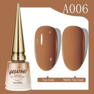 สีทาเล็บ สีทาเล็บเจล สีเล็บเจล GESATHEL 47สี UV/LEDสีเจล ยาทาเล็บเจล สีเจลทาเล็บ เล็บเจลแท้สวยๆ 15ml