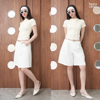 BEMYCHIC กางเกงขาสั้นสามส่วน เอวสูงรุ่น JOHNY SHORTS