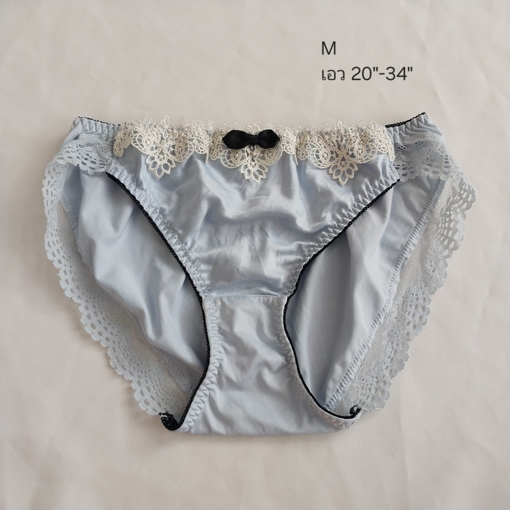 M / Tutu anna กางเกงในนำเข้าจากญี่ปุ่น ผ้าลูกไม้สวยมาก สีฟ้าอ่อน